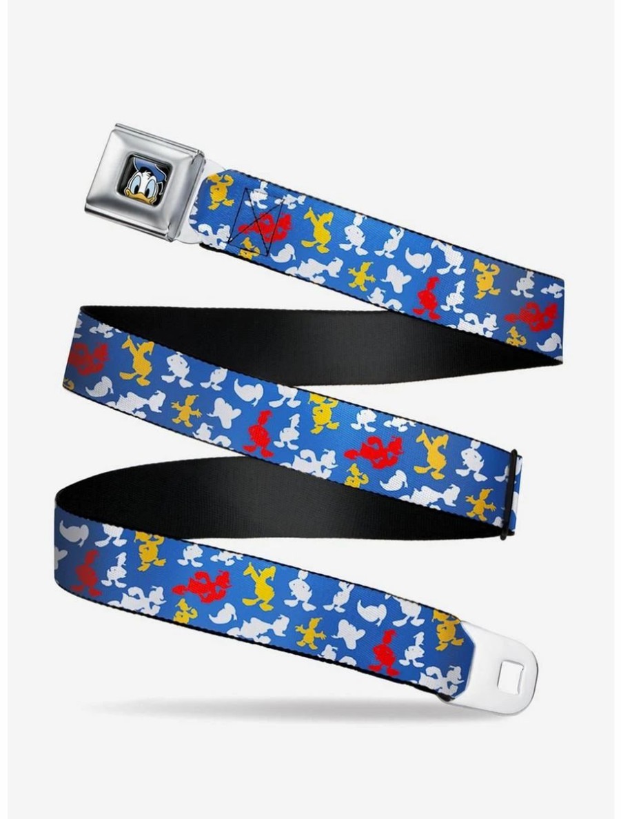 Accessories | * Boxlunch Disney Donald Duck Face Poses Scattered Youth Seatbelt Belt