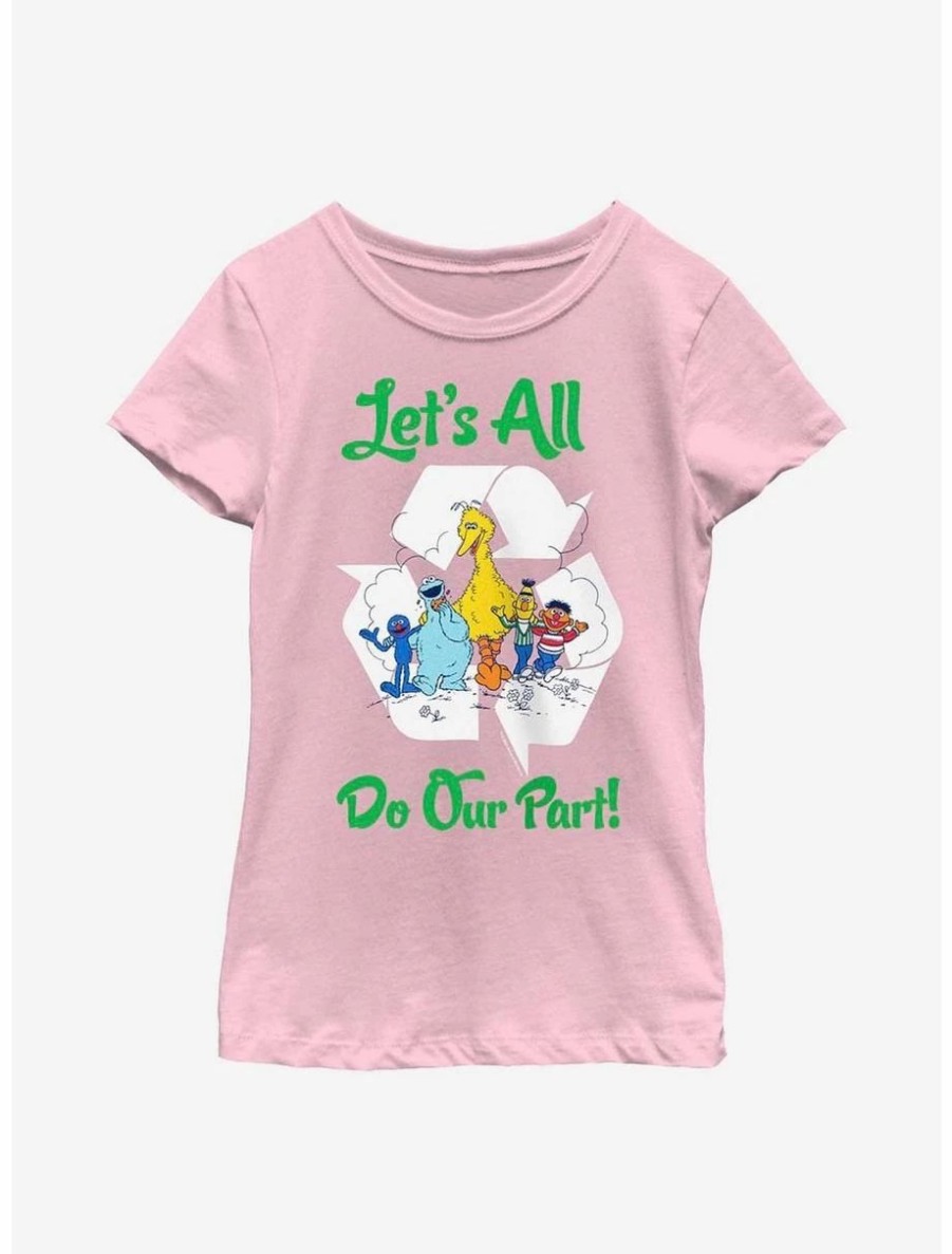 Youth | * Boxlunch Sesame Street Let'S All Do Our Part Youth Girls T-Shirt