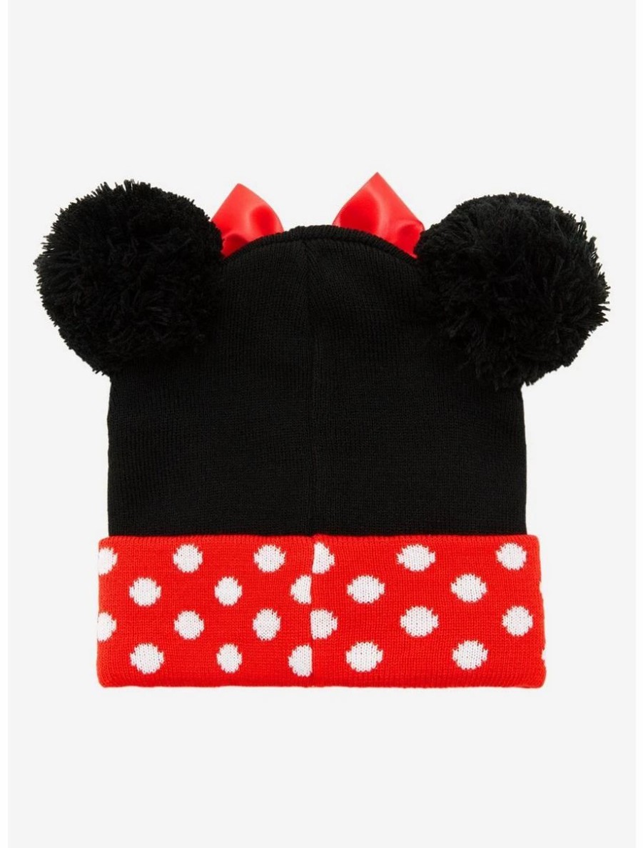 Accessories | * Disney Minnie Mouse Youth Pom Cuff Beanie Boxlunch Exclusive