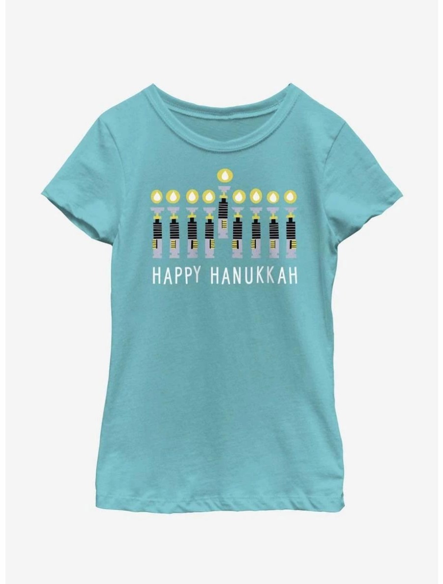 Youth | * Boxlunch Star Wars Light Saber Hanukkah Menorah Youth Girls T-Shirt