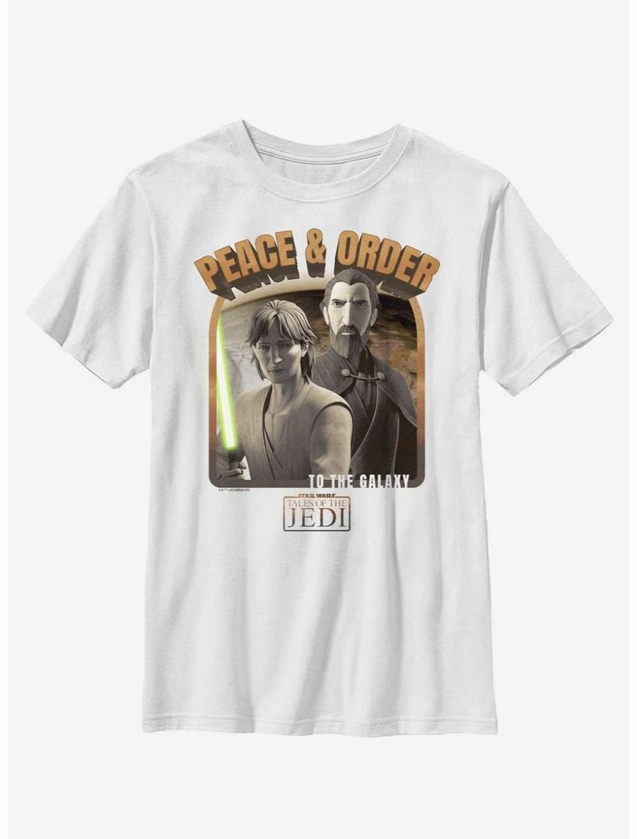 Youth | * Boxlunch Star Wars: Tales Of The Jedi Peace & Order To The Galaxy Youth T-Shirt