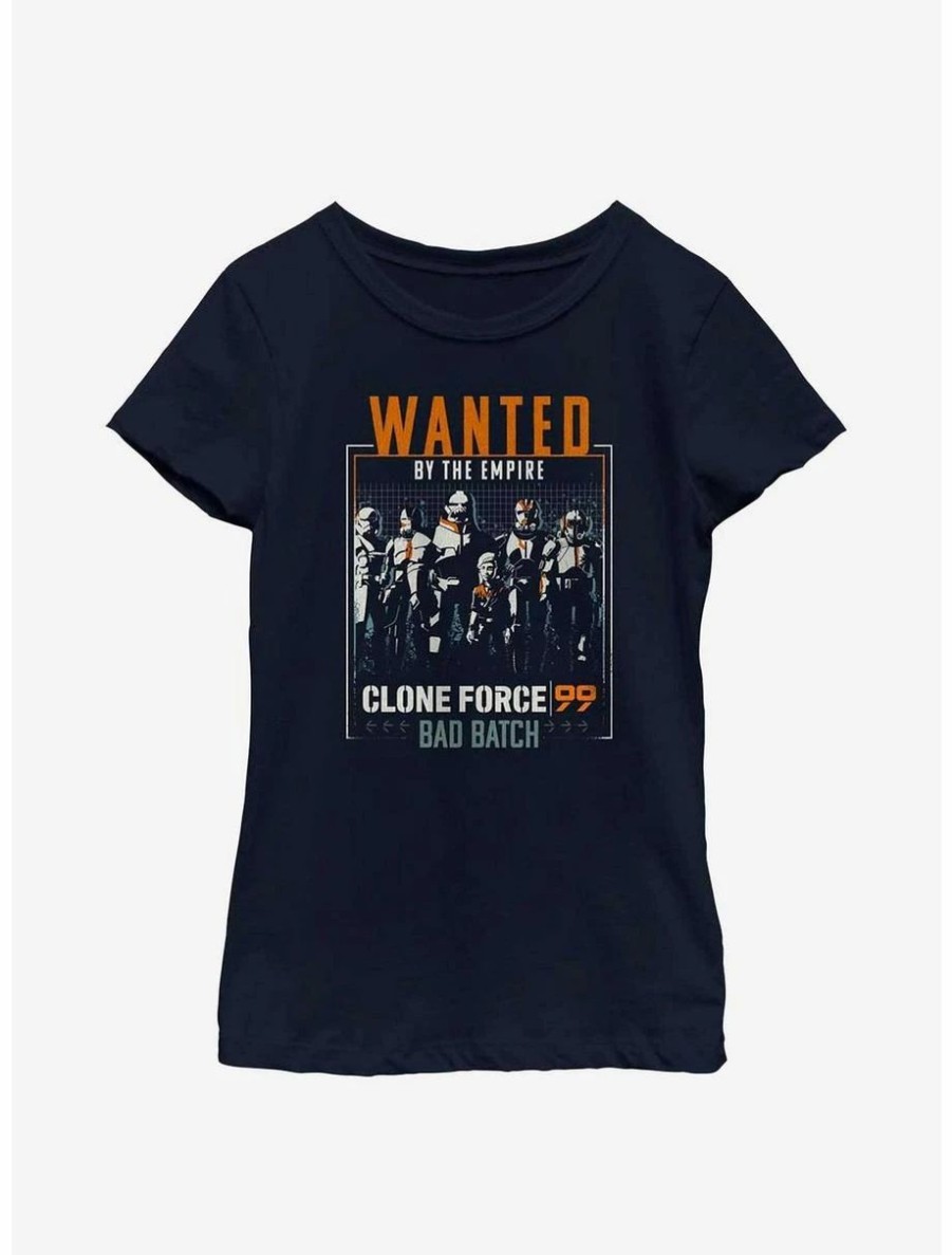 Youth | * Boxlunch Star Wars: The Bad Batch Wanted Clones Youth Girls T-Shirt