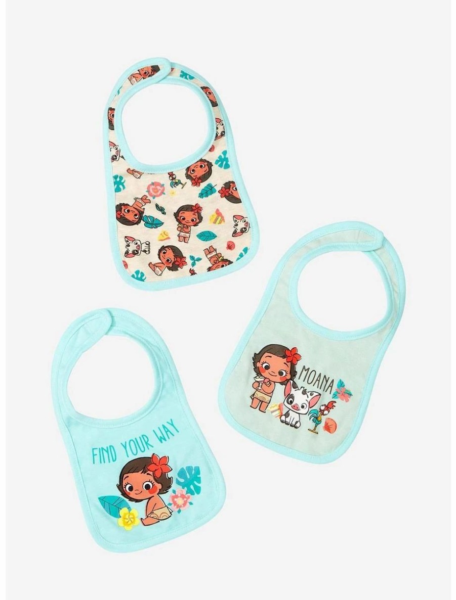 Accessories | * Disney Moana Tropical Icons Infant Bib Set Boxlunch Exclusive