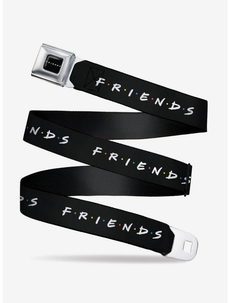 Accessories | * Boxlunch Friends Logo Black White Multi Color Youth Seatbelt Belt