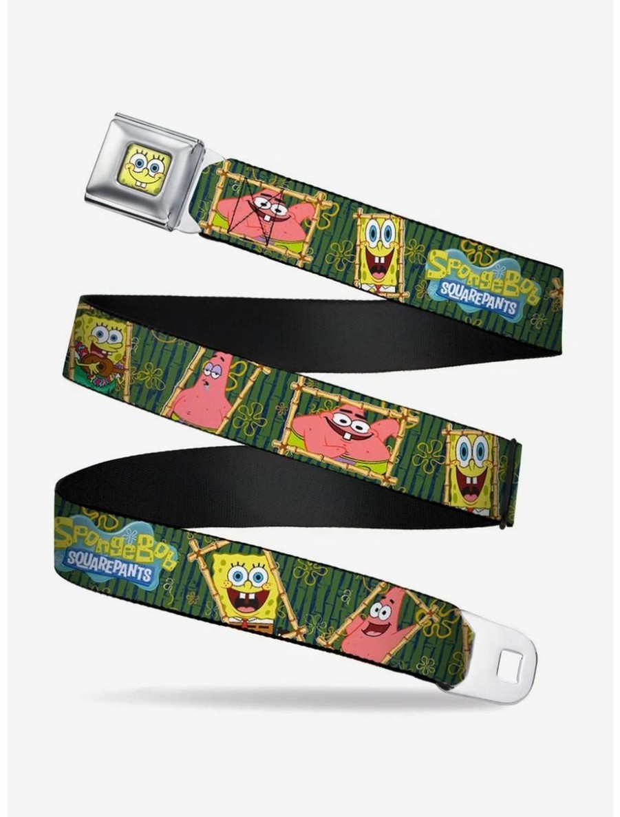 Accessories | * Boxlunch Spongebob Squarepants Patrick Starfish Bamboo Frames Logo Youth Seatbelt Belt