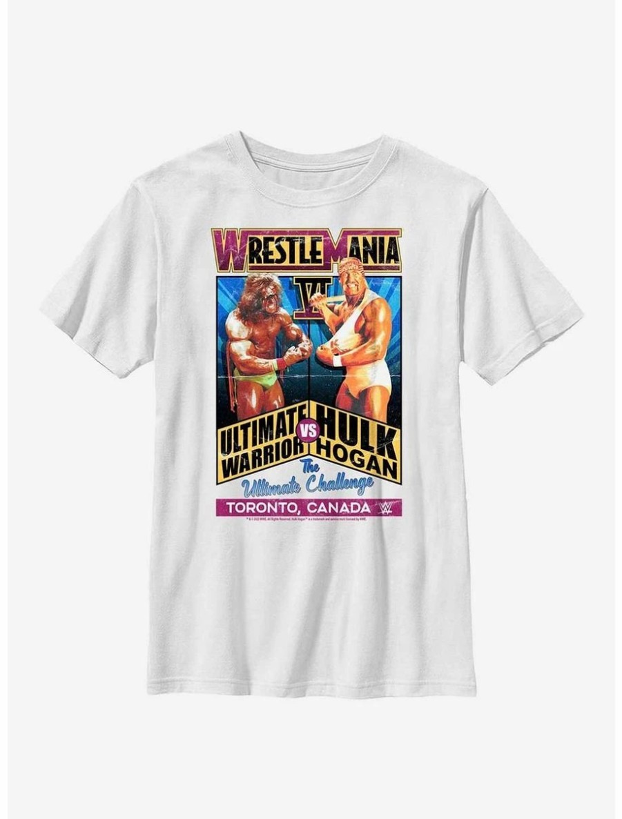 Youth | * Boxlunch Wwe Wrestlemania 6 The Ultimate Challenge Ultimate Warrior Vs. Hulk Hoganyouth T-Shirt