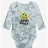 Infant | * Star Wars The Mandalorian The Child Long Sleeve Tie-Dye Infant One-Piece Boxlunch Exclusive