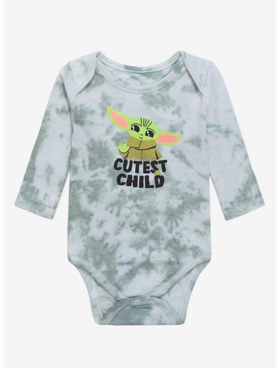 Infant | * Star Wars The Mandalorian The Child Long Sleeve Tie-Dye Infant One-Piece Boxlunch Exclusive