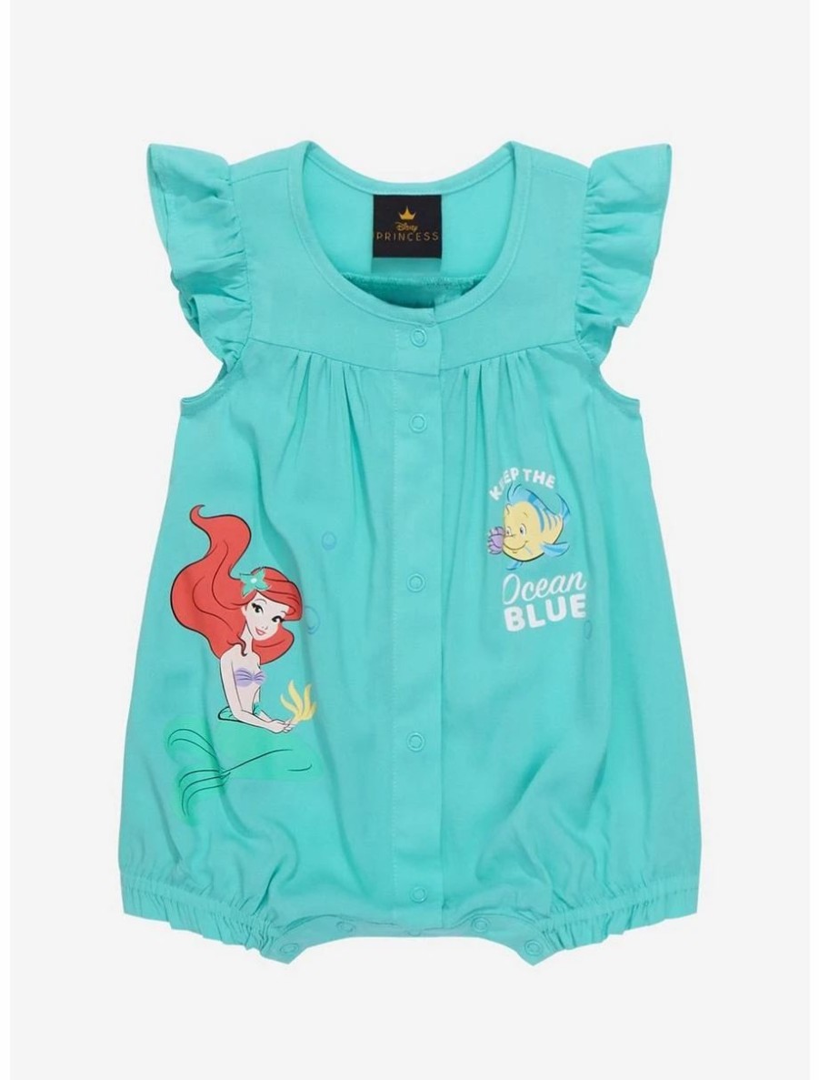 Infant | * Disney The Little Mermaid Ariel & Flounder Ocean Blue Infant One-Piece Boxlunch Exclusive