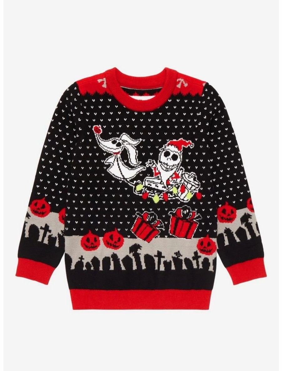 Toddler | * Disney The Nightmare Before Christmas Jack Skellington In A Sled Toddler Holiday Sweater Boxlunch Exclusive