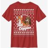 Youth | * Boxlunch Disney The Fox And The Hound Tod And Copper Ugly Christmas Youth T-Shirt