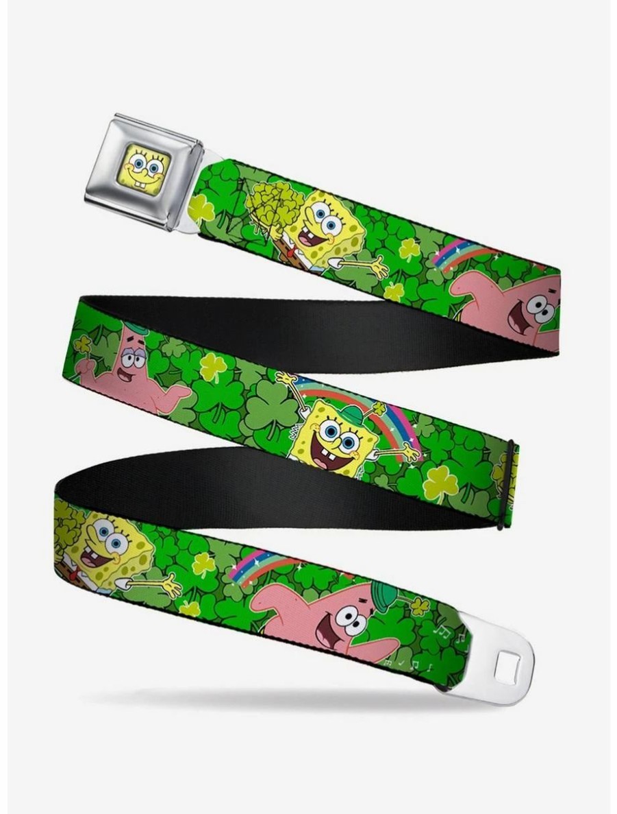 Accessories | * Boxlunch Spongebob Squarepants Patrick Starfish St Patricks Day Poses Youth Seatbelt Belt