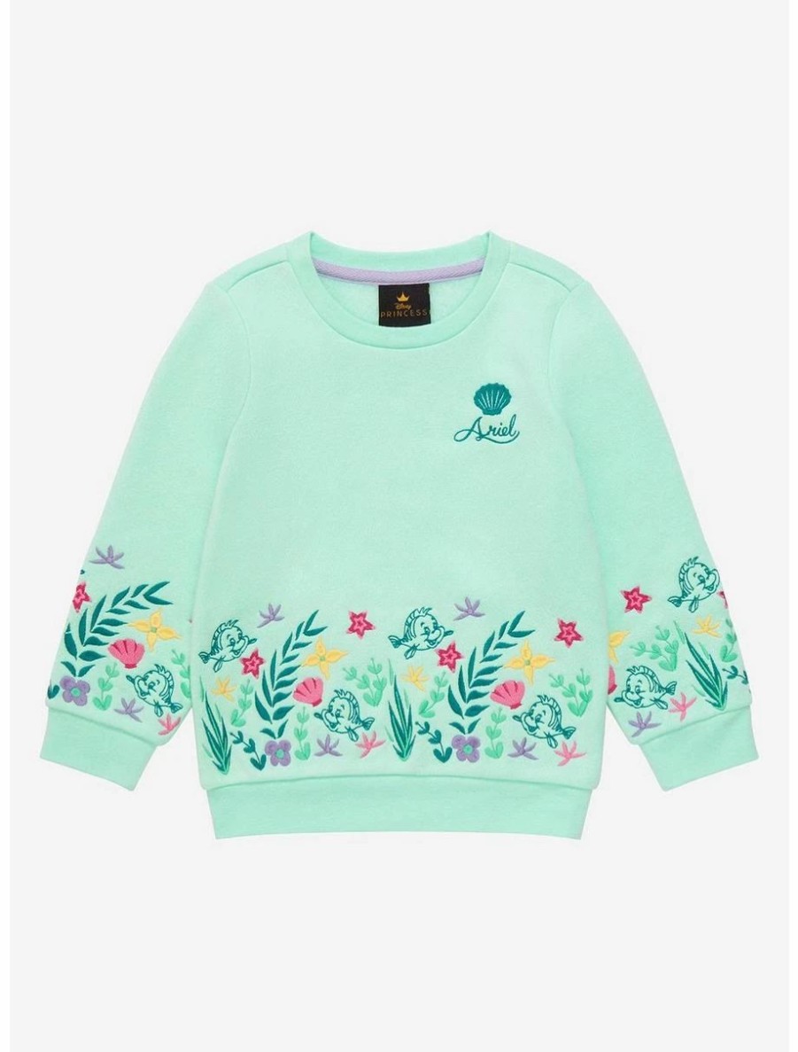 Toddler | * Disney The Little Mermaid Flounder Floral Toddler Crewneck Boxlunch Exclusive