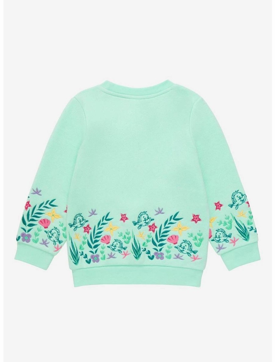 Toddler | * Disney The Little Mermaid Flounder Floral Toddler Crewneck Boxlunch Exclusive