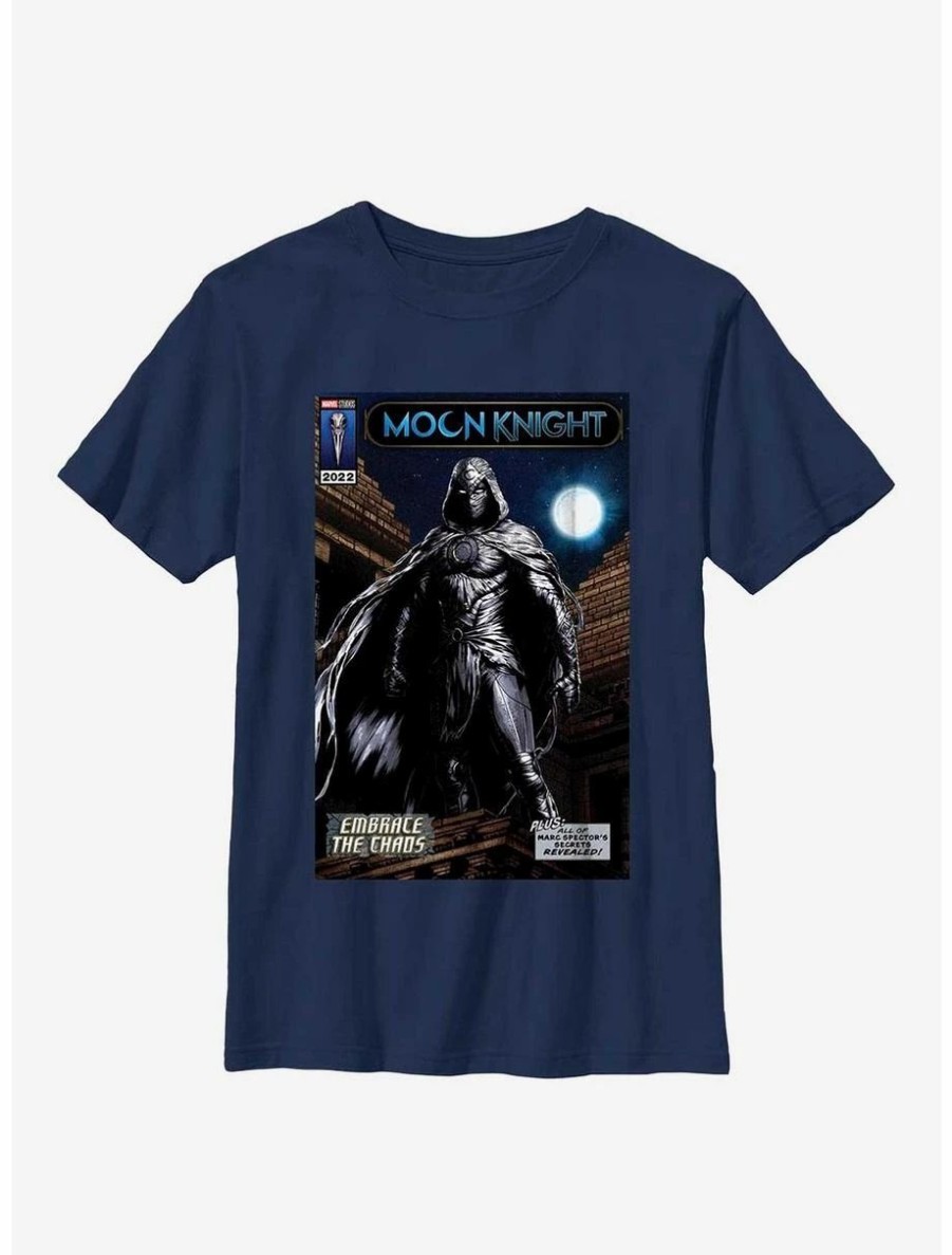 Youth | * Boxlunch Marvel Moon Knight Embrace The Chaos Comic Cover Poster Youth T-Shirt