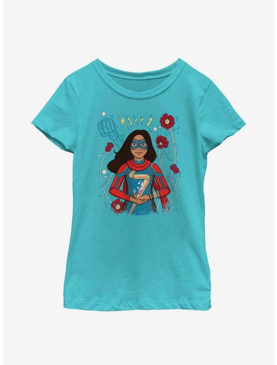 Youth | * Boxlunch Marvel Ms. Marvel Flower Badge Youth Girls T-Shirt