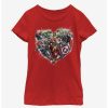 Youth | * Boxlunch Marvel Avengers Avenger Heart Youth Girls T-Shirt