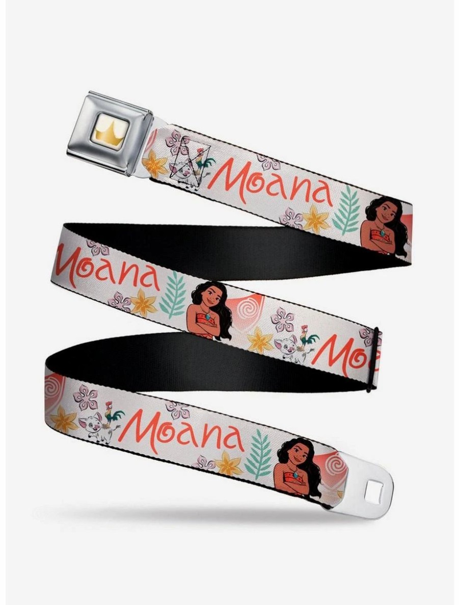 Accessories | * Boxlunch Disney Moana With Pua And Hei Hei Sail Youth Seatbelt Belt