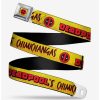 Accessories | * Boxlunch Marvel Deadpool Chimichangas Flames Yellow Black Red Youth Seatbelt Belt