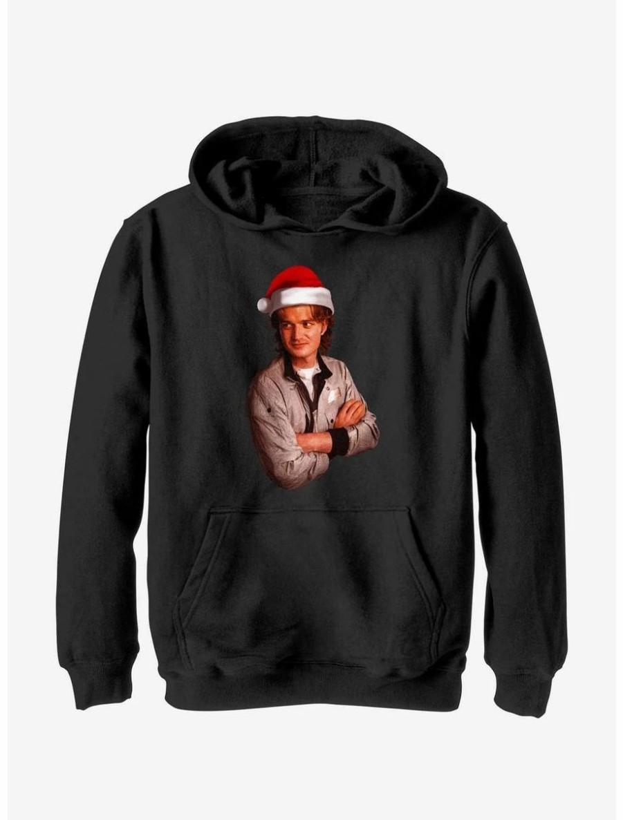 Youth | * Boxlunch Stranger Things Santa Steve Youth Hoodie