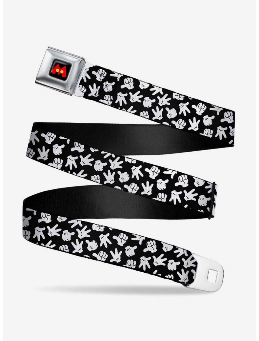 Accessories | * Boxlunch Disney Mickey Mouse Hand Gestures Scattered Youth Seatbelt Belt