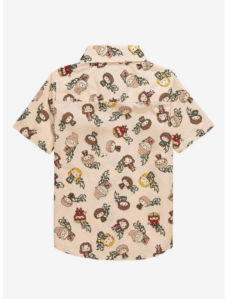 Toddler | * The Lord Of The Rings Chibi Characters Allover Print Toddler Woven Button-Up Boxlunch Exclusive