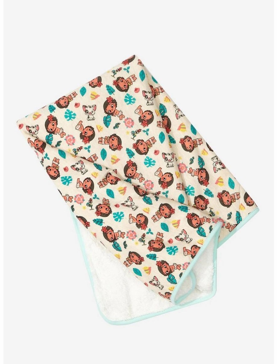 Accessories | * Disney Moana Tropical Icons Allover Print Swaddle Blanket Boxlunch Exclusive