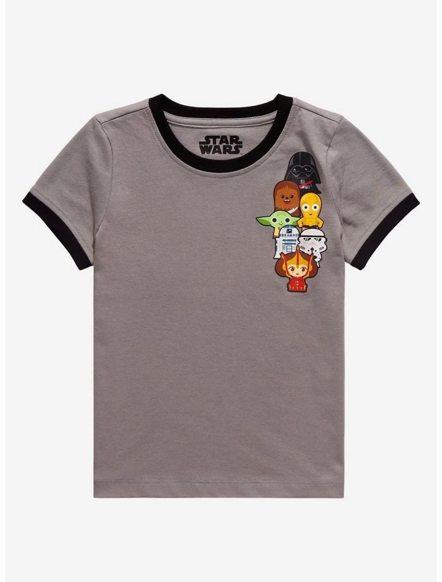 Toddler | * Boxlunch Star Wars Chibi Characters Group Portrait Toddler Ringer T-Shirt