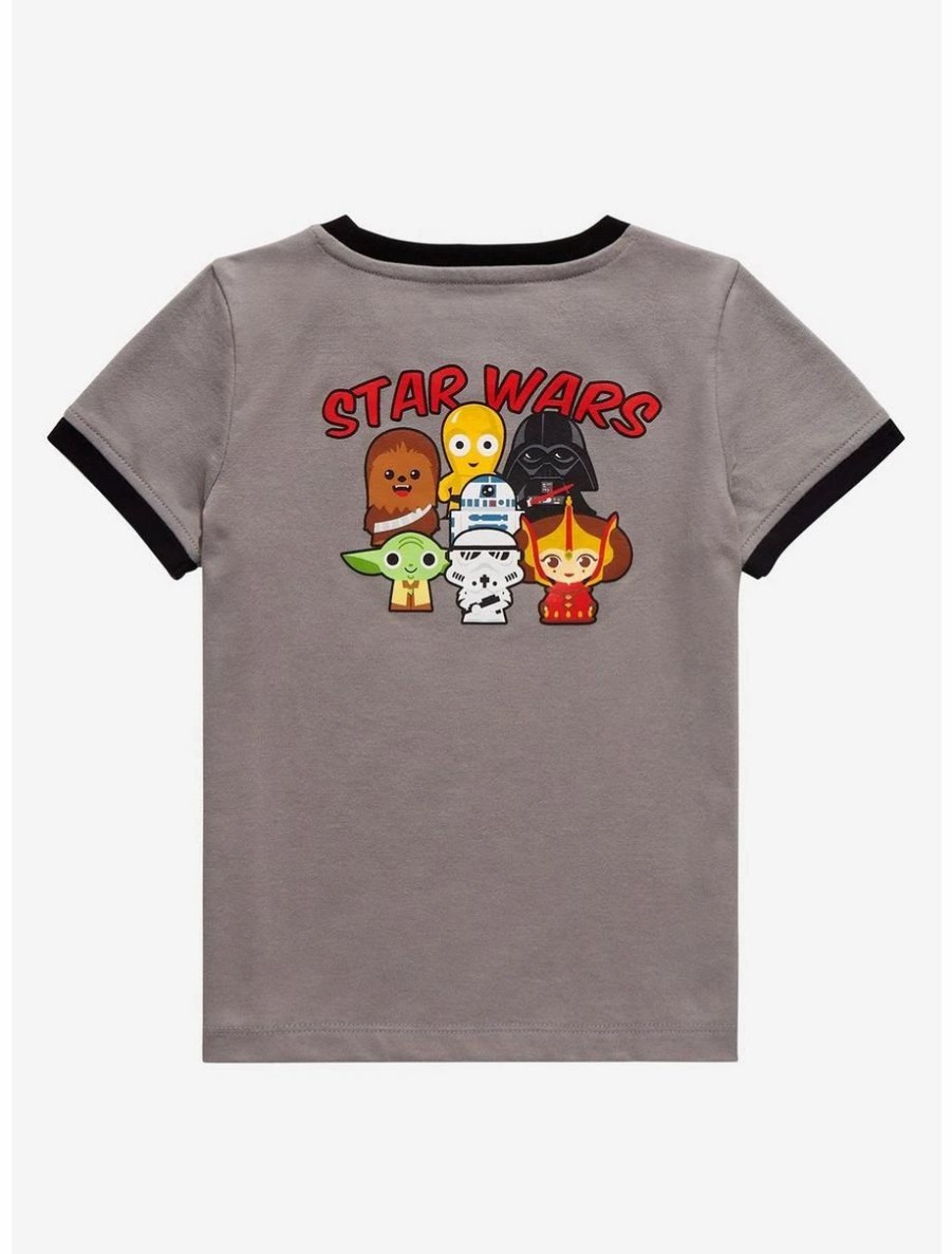 Toddler | * Boxlunch Star Wars Chibi Characters Group Portrait Toddler Ringer T-Shirt