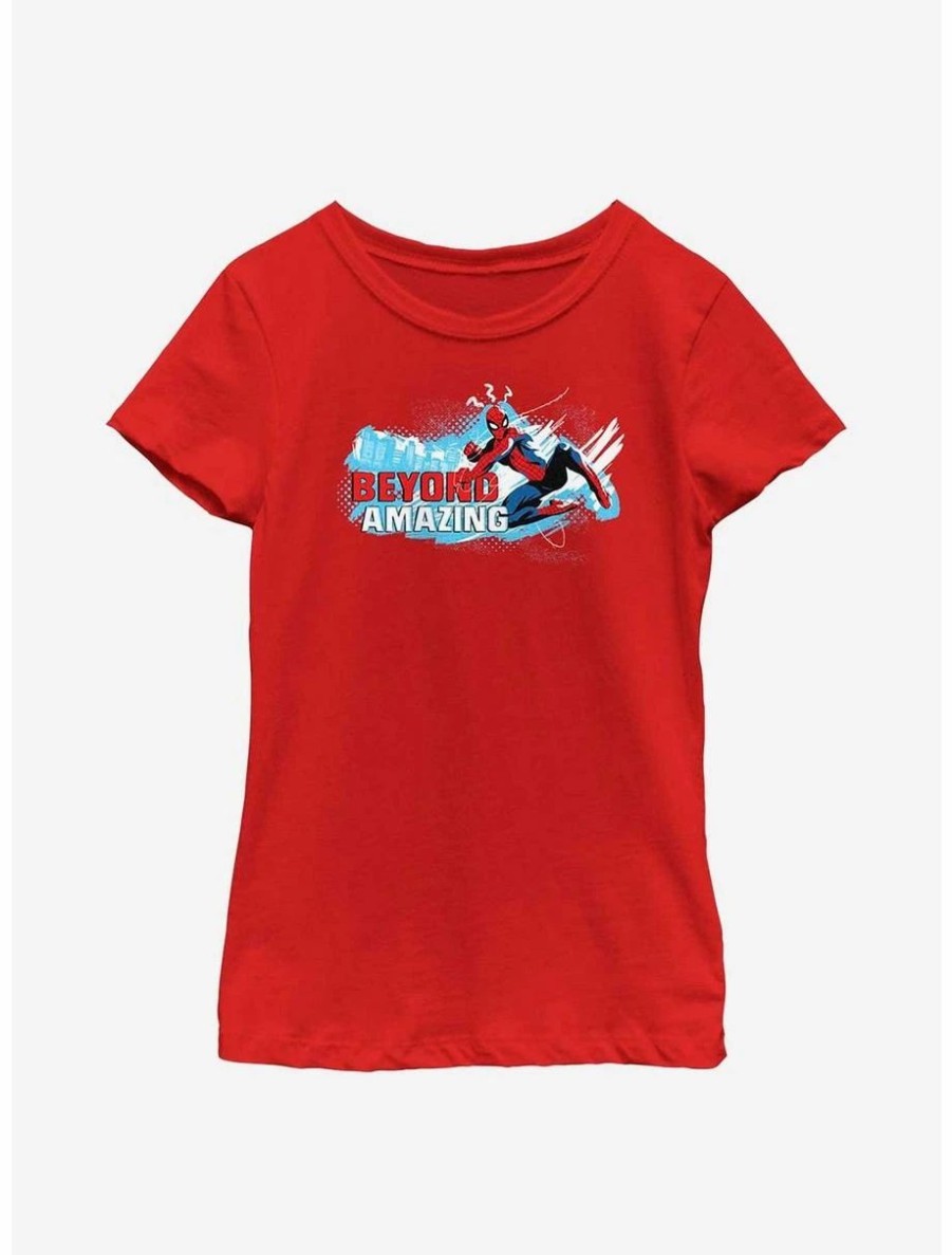 Youth | * Boxlunch Marvel Spider-Man Beyond Amazing Swing Pose Youth Girls T-Shirt