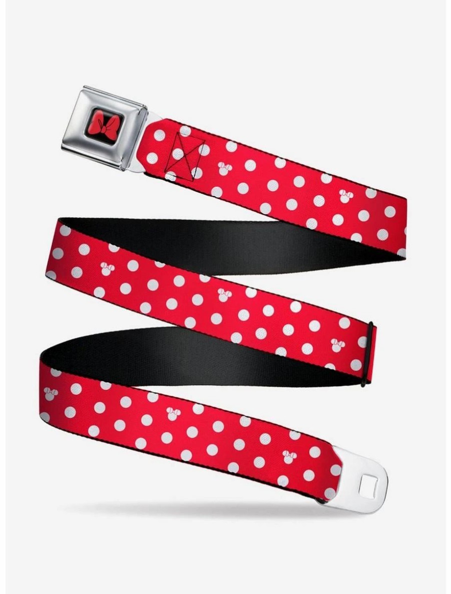 Accessories | * Boxlunch Disney Minnie Mouse Polka Dot Mini Silhouette Youth Seatbelt Belt