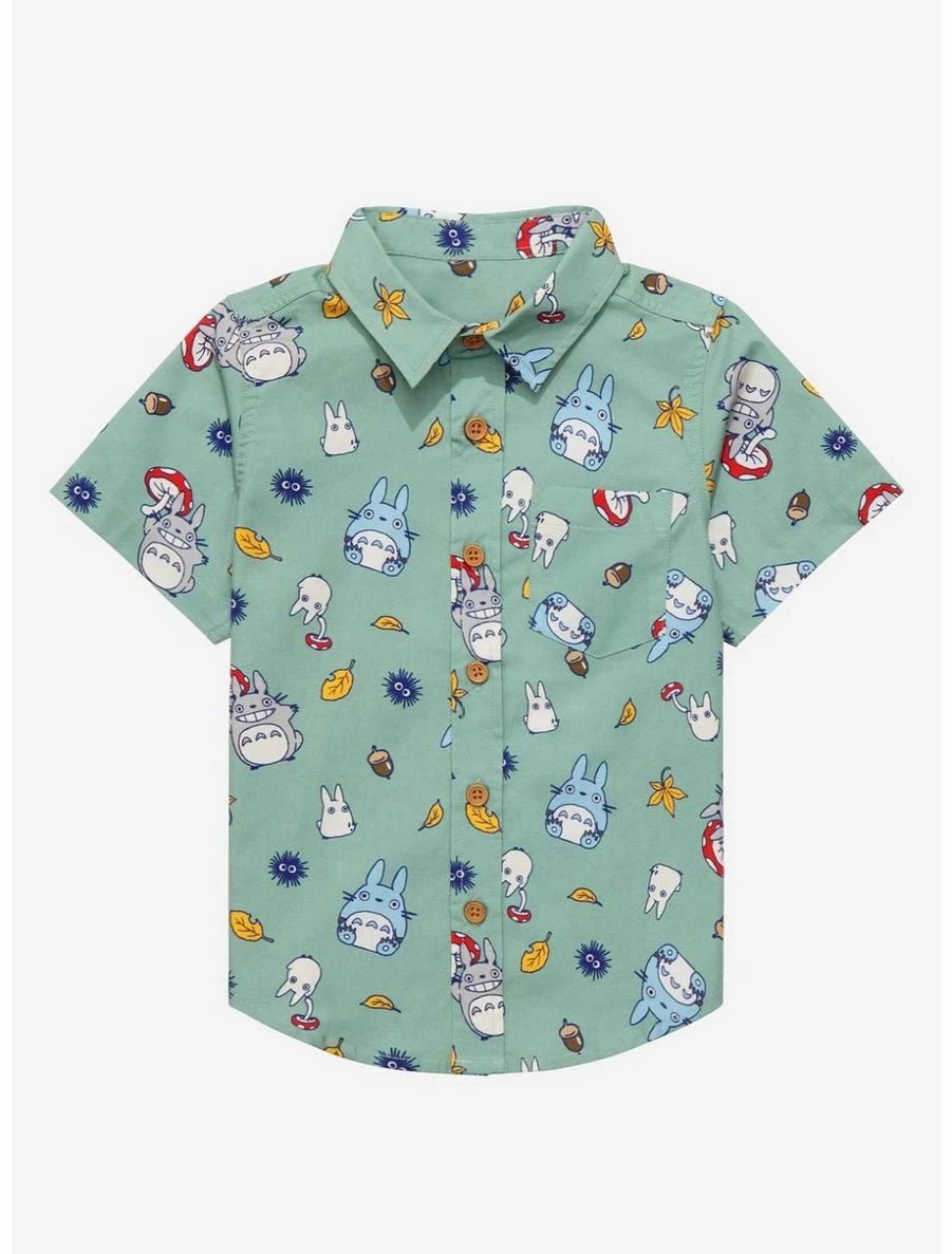 Toddler | * Our Universe Studio Ghibli My Neighbor Totoro Allover Print Toddler Woven Button-Up Boxlunch Exclusive