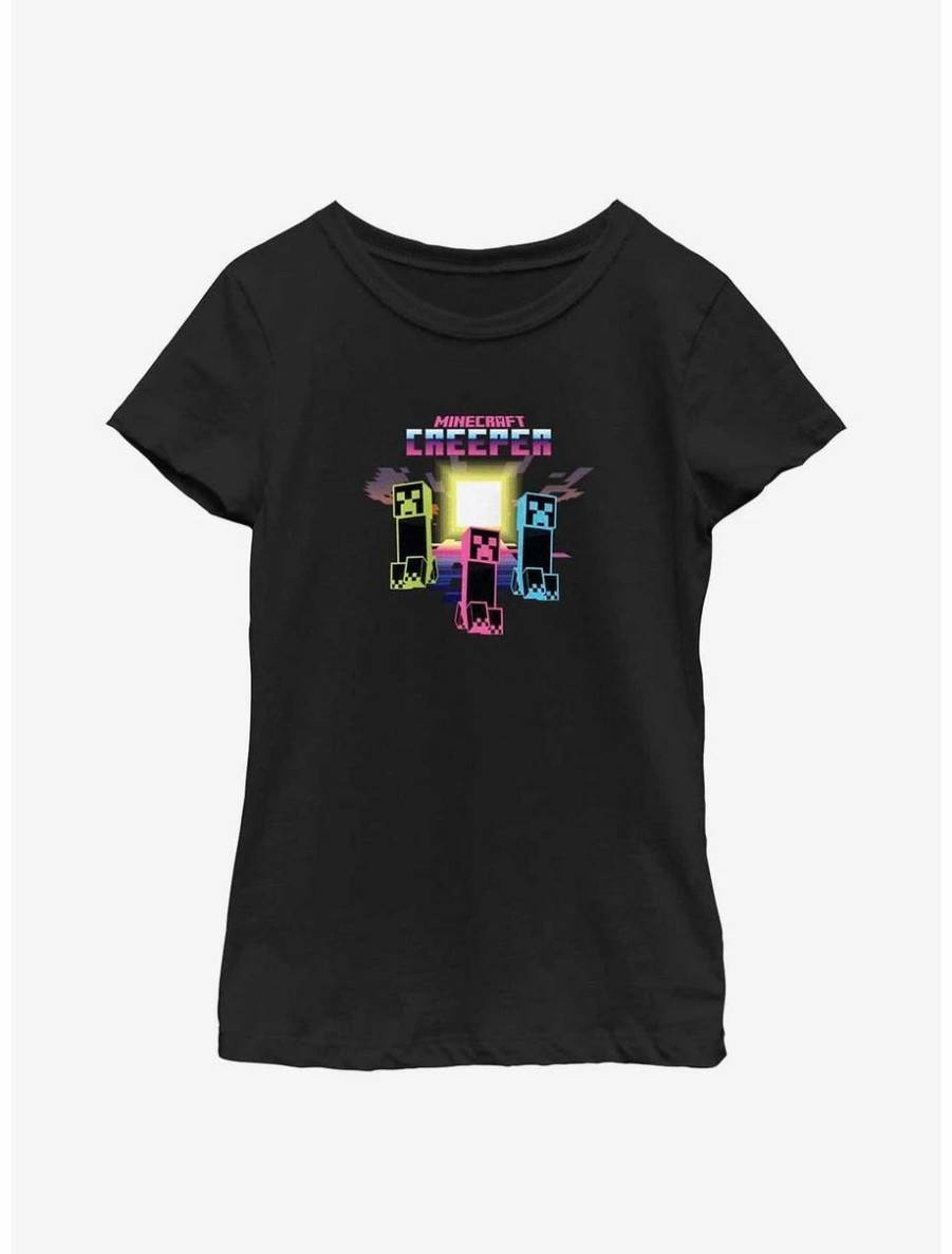 Youth | * Boxlunch Minecraft Creeper Vibes Youth Girls T-Shirt