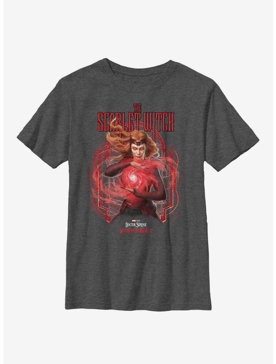 Youth | * Boxlunch Marvel Doctor Strange In The Multiverse Of Madness Darkhold The Scarlet Witch Youth T-Shirt