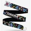 Accessories | * Boxlunch Disney Lilo & Stitch Ohana Means Family Stitch Scrump Poses Tropical Flora Youth Seatbelt Belt