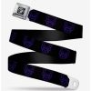 Accessories | * Boxlunch Marvel Black Panther Avengers Icon Outline Black Purple Youth Seatbelt Belt