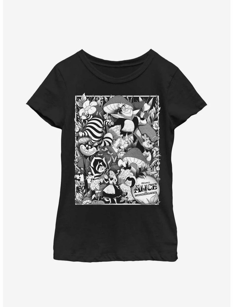 Youth | * Boxlunch Disney Alice In Wonderland Black Alice Poster Youth Girls T-Shirt