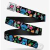 Accessories | * Boxlunch Disney Lilo & Stitch Stitch Scrump Poses Tropical Flora Youth Seatbelt Belt