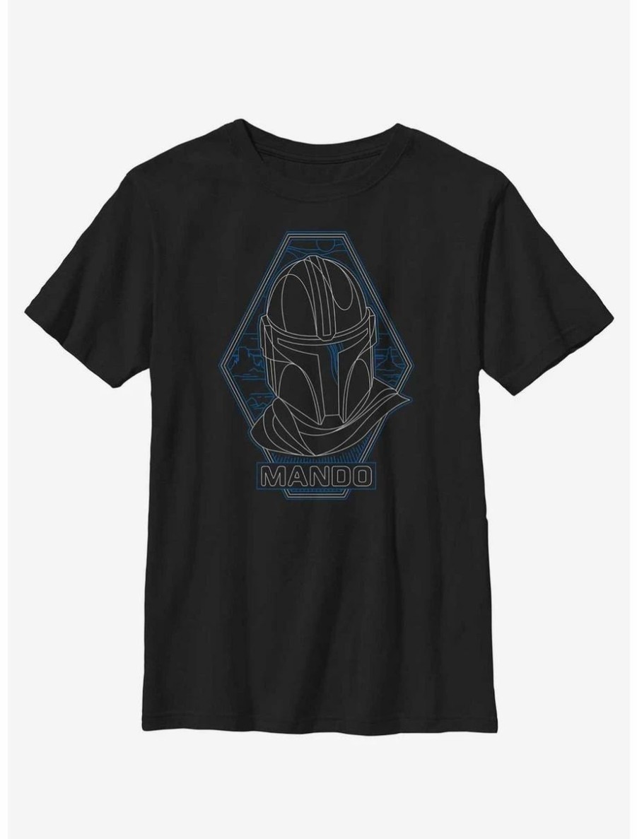 Youth | * Boxlunch Star Wars The Mandalorian Mando Portrait Youth T-Shirt