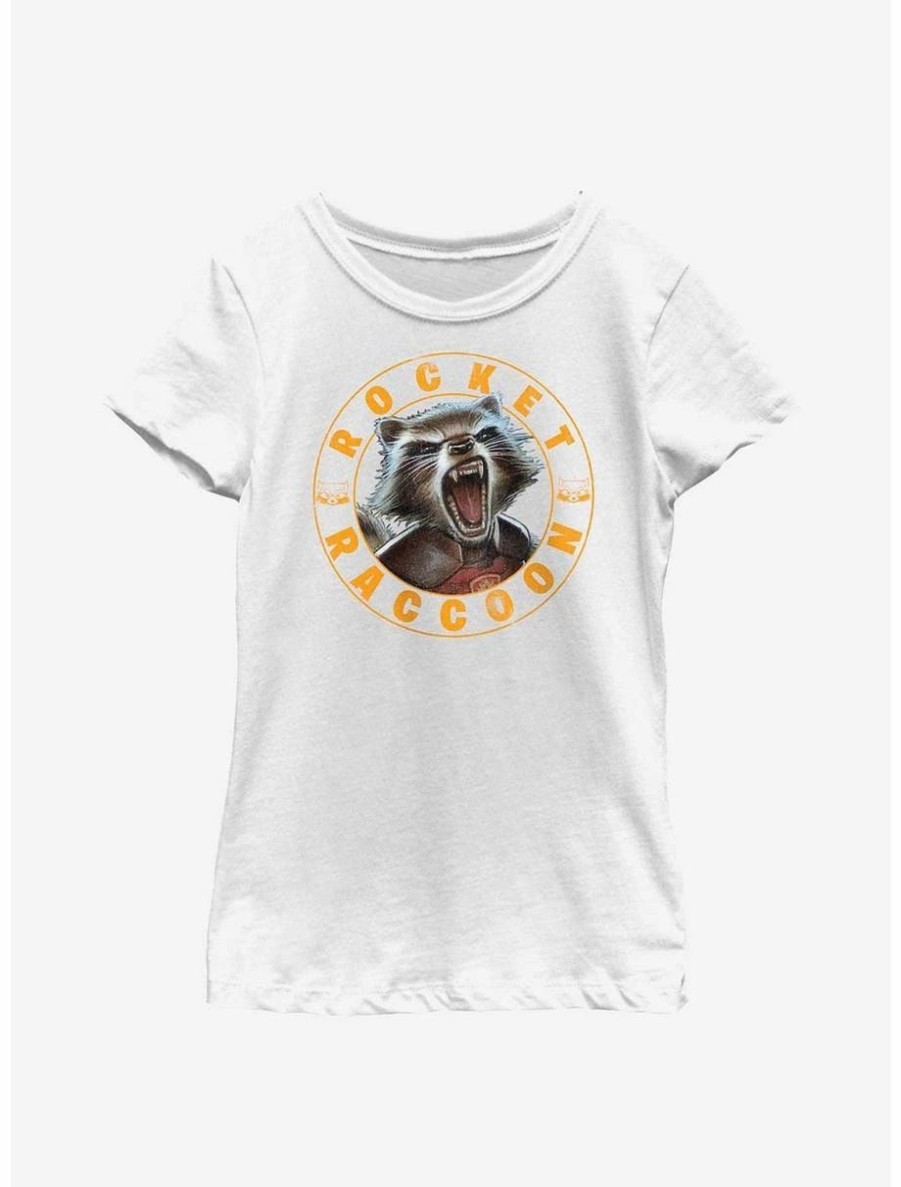 Youth | * Boxlunch Marvel Guardians Of The Galaxy Rocket Raccoon Stamp Youth Girls T-Shirt