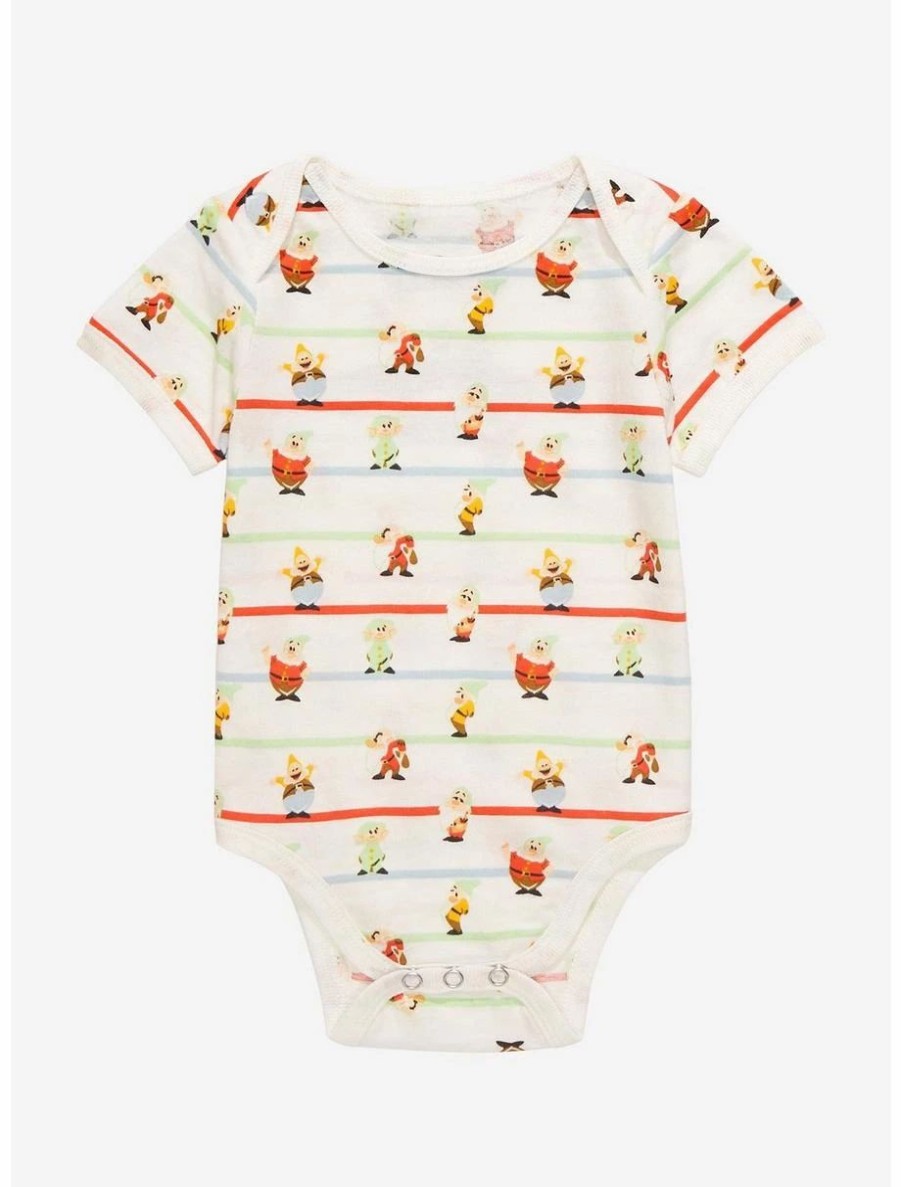 Infant | * Disney Snow White And The Seven Dwarfs Allover Print Striped Infant One-Piece Boxlunch Exclusive