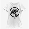 Youth | * Boxlunch Marvel Thor: Love And Thunder Mjolnir Black Youth Girls T-Shirt