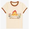 Toddler | * Studio Ghibli Howl'S Moving Castle Calcifer Spark Toddler Ringer T-Shirt Boxlunch Exclusive!