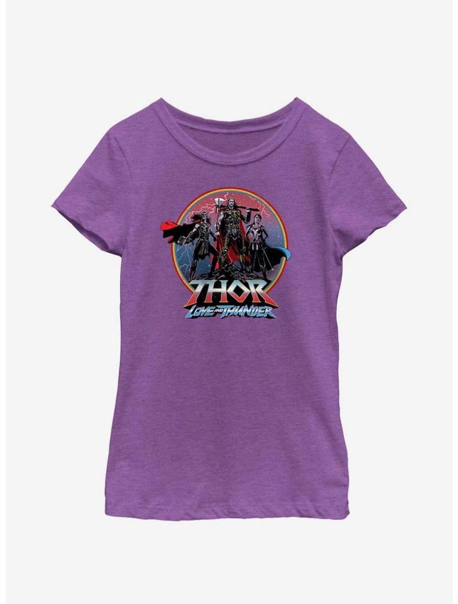 Youth | * Boxlunch Marvel Thor: Love And Thunder Asgardians Circle Badge Youth Girls T-Shirt