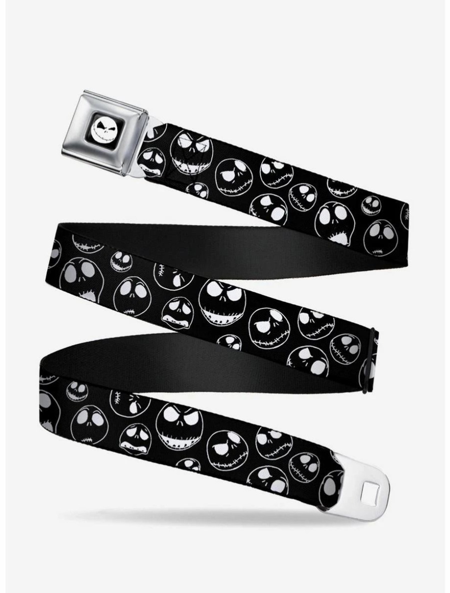 Accessories | * Boxlunch Disney The Nightmare Before Christmas Jack Outline Expressions Scattered Youth Seatbelt Belt