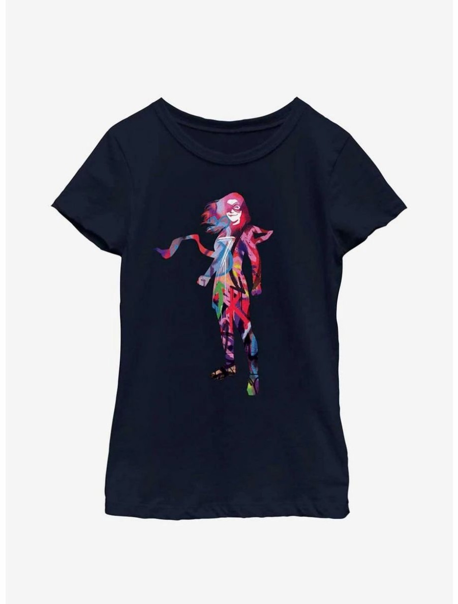 Youth | * Boxlunch Marvel Ms. Marvel Graffiti Silhouette Youth Girls T-Shirt