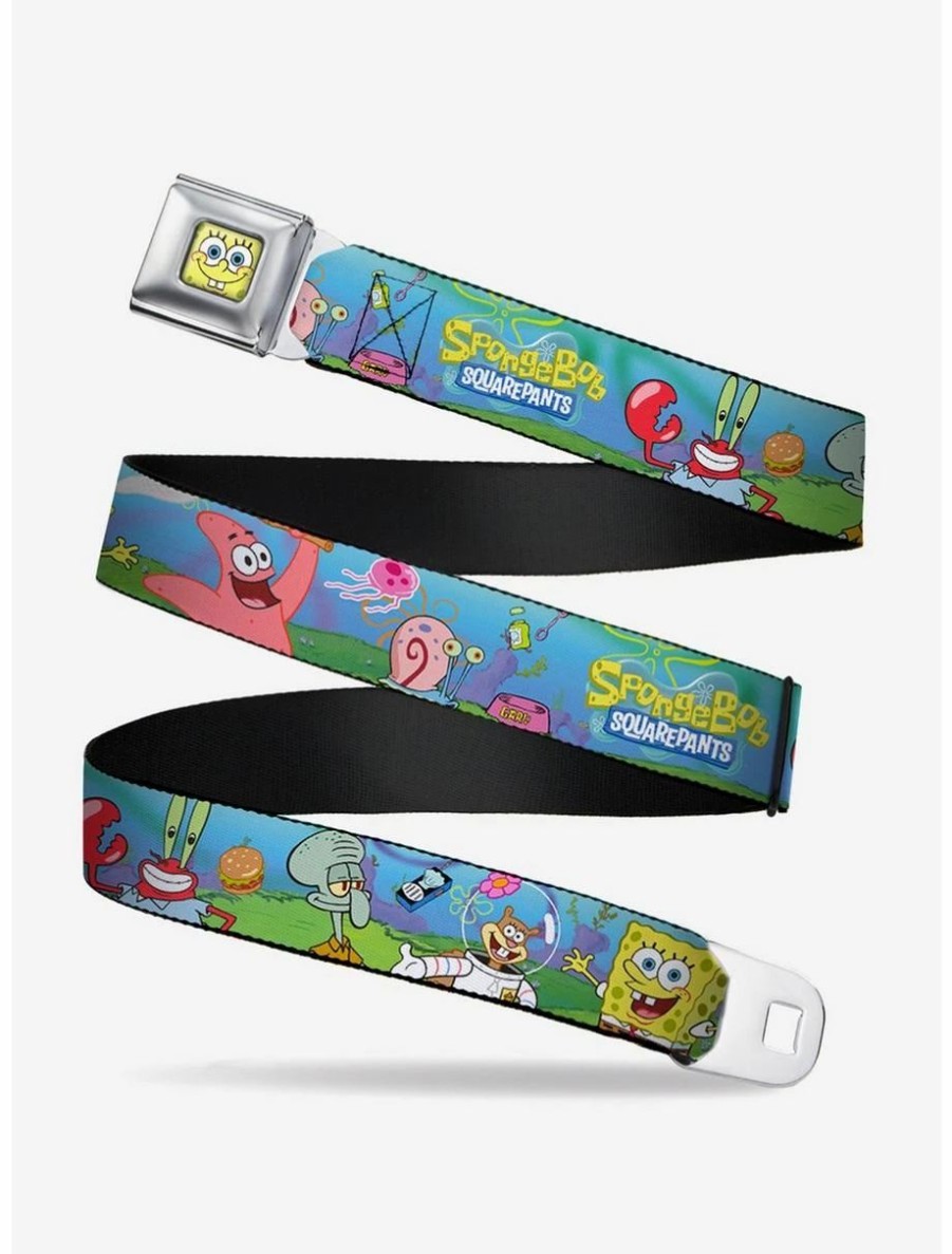 Accessories | * Boxlunch Spongebob Squarepants And Friends Logo Youth Seatbelt Belt