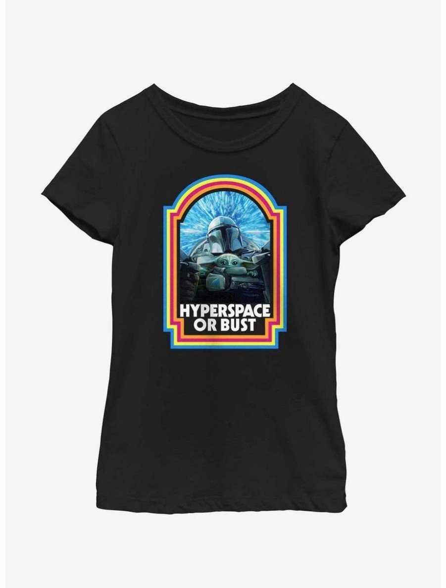 Youth | * Boxlunch Star Wars The Mandalorian Hyperspace Or Bust Youth Girls T-Shirt