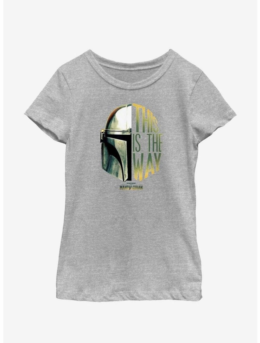 Youth | * Boxlunch Star Wars The Mandalorian This Is The Way Helmet Split Youth Girls T-Shirt