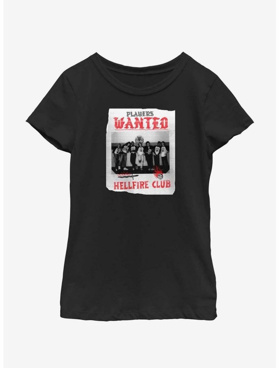 Youth | * Boxlunch Stranger Things Hellfire Club Players Wanted Poster Youth Girls T-Shirt